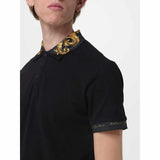 Baroque Collar Black Polo-Shirt
