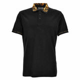 Baroque Collar Black Polo-Shirt