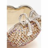 Multi Crystal Heart Clutch Bag