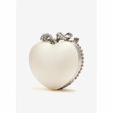 Multi Crystal Heart Clutch Bag