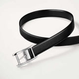 Silver Buckle Tank Black Reversible Belt