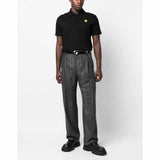 Medusa Embroidered Black Polo-Shirt