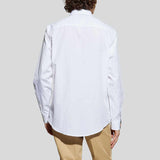 Checked Collared Poplin White Shirt