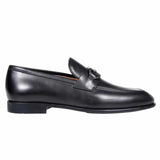 Gancini Black Penny Loafers