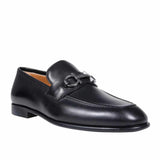 Gancini Black Penny Loafers