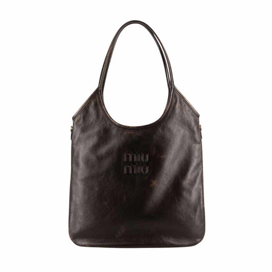 Ivy Leather Black Shoulder Bag