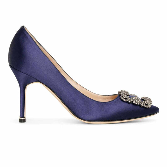 Hangisi Decollete 90mm Navy Pumps