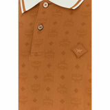 Monogram Print Cognac Polo-Shirt