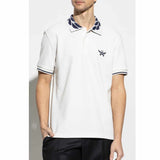Stretch Nero Piquet White Polo-Shirt