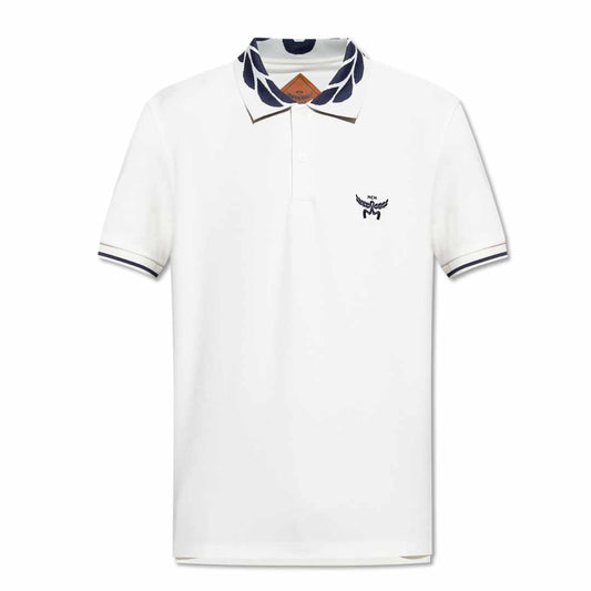 Stretch Nero Piquet White Polo-Shirt