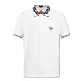 Stretch Nero Piquet White Polo-Shirt