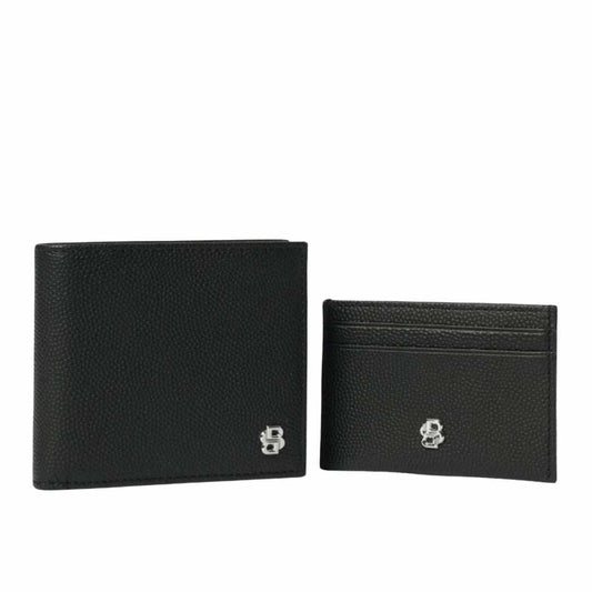 Double B Monogram Black Wallet Gift Set