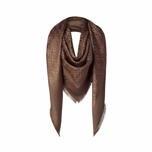 FF Monogram Brown Scarf