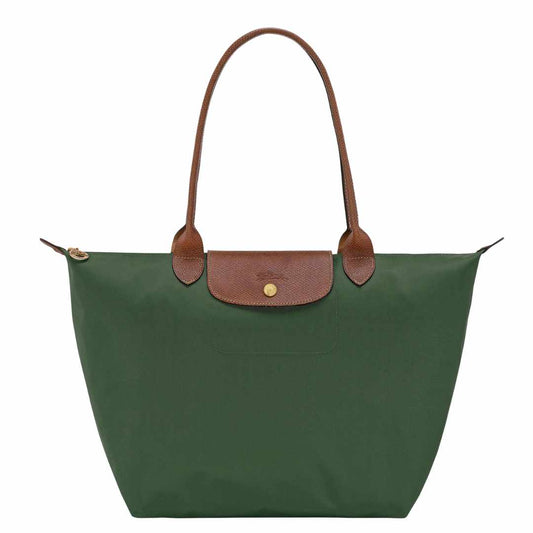 Le Pliage Anglais Green Large Shoulder Bag