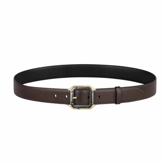 Gold Palladium Santos Black/Brown Reversible Belt