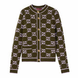 GG Jacquard Bouclé Wool Green Cardigan