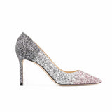 Romy 85 Glitter Ballet Pink Pumps