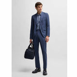 Monogram Print Blue Shirt