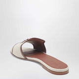 Summer Charm Linen Natural Slides