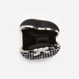 Crystal Heart Multi-Coloured Clutch Bag