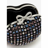 Crystal Heart Multi-Coloured Clutch Bag