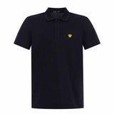 Medusa Embroidered Black Polo-Shirt