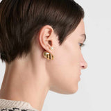 Tribales Antique Gold & White Earrings