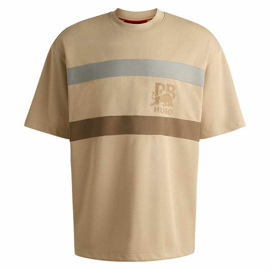 x RB logo Print Oversized Yellow T-Shirt