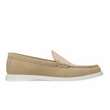 Oblique Suede and Jacquard Beige Loafers