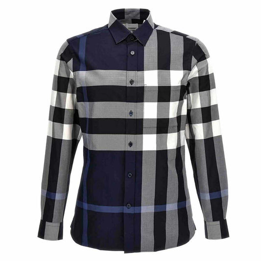 'Somerville' Checked Blue Shirt