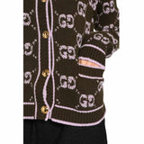 GG Jacquard Bouclé Wool Green Cardigan