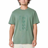 Artwork Mesh Print Green T-Shirt