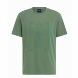 Artwork Mesh Print Green T-Shirt