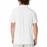 Striped Placket White Polo-Shirt