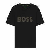 Futuristic Logo Print Black T-Shirt