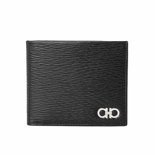 Gancini Red Interior Black Wallet