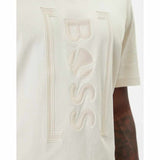 Artwork Mesh Print White T-Shirt