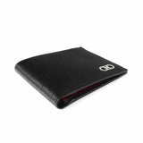 Gancini Red Interior Black Wallet