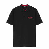 Logo Embroidered Black Polo-Shirt