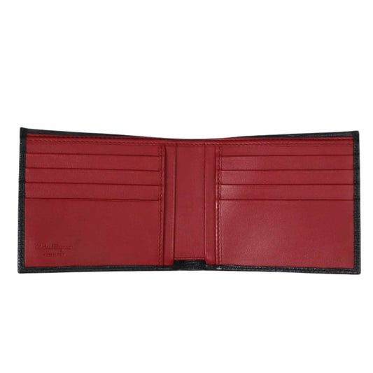 Gancini Red Interior Black Wallet