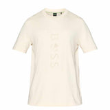 Artwork Mesh Print White T-Shirt