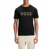 Futuristic Logo Print Black T-Shirt