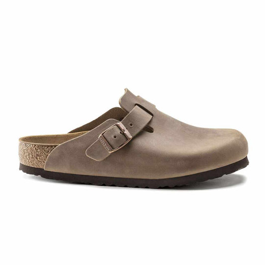Boston Oiled Leather Brown Slides