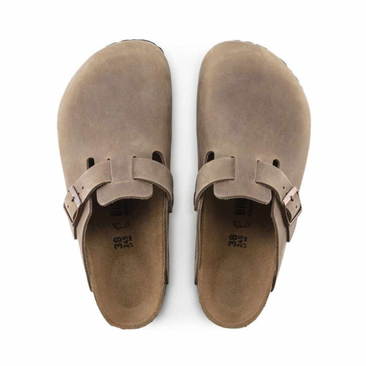 Boston Oiled Leather Brown Slides