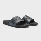 Logo Debossed Navy Slides