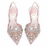 Veneziana Pointed-Toe 75mm Slingback Pumps