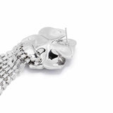 Crystal Flower Droplet Earrings