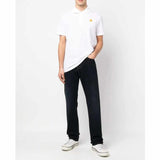 Medusa Embroidered White Polo-Shirt