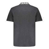 Heritage Print Collar Grey Polo-Shirt