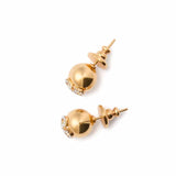 VLogo Crystal Gold Earrings